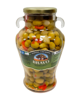Оливки з перцем, огірками та цибулею Bravo Gazpachos pimiento, 2,5 кг 8422813000305 - фото