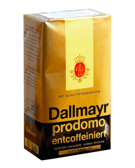 Кофе молотый Dallmayr Prodomo Entcoffeiniert (без кофеина), 500 г (100% арабика) 4008167113713 - фото