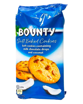 Печенье Баунти с шоколадной крошкой и кокосовой стружкой Bounty Soft Baked Cookies, 180 г (5056357902431) - фото