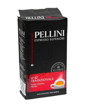 Кава мелена Pellini Espresso Top Arabica 100%, 250 г (ж/б) (8001685093228) - фото