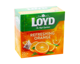 Чай фруктовий Освіжаючий апельсин LOYD Fresh Orange, 44 г (20шт * 2,2 г) (5900396028372) - фото