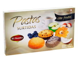 Набор печенья с фруктами, ягодами и орехами El SANTO Pastas Surtidas, 380 г (8410609105334) - фото
