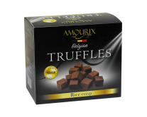 Цукерки шоколадні трюфель з повітряним рисом Amourix Belgian Truffles Rice Crisp, 200 г (4820235280291) - фото