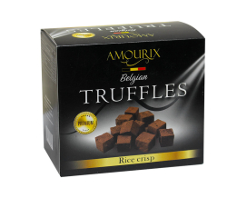 Конфеты шоколадные трюфель с воздушным рисом Amourix Belgian Truffles Rice Crisp, 200 г (4820235280291) - фото