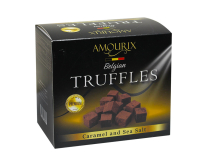 Цукерки шоколадні трюфель із солоною карамеллю Amourix Belgian Truffles Caramel & Sea Salt, 200 г (4820235280307) - фото