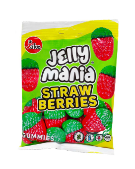 Желейные конфеты JAKE Jelly Mania Strawberries Клубнички, 100 г (8412147571350) - фото