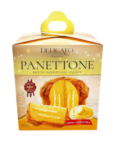Паска Панеттоне с заварным кремом Delicato PANETTONE Crema Pasticcera, 900 г (8004970152082) - фото