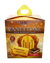 Паска Панеттоне з кремом тірамісу Delicato PANETTONE Tiramisu, 900 г (8004970152105) - фото
