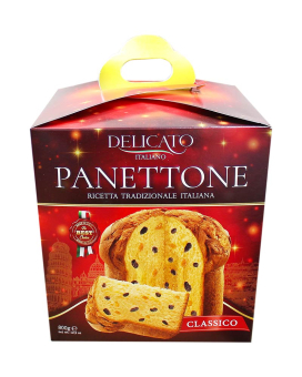 Паска Панеттоне з цукатами апельсина та родзинками Delicato PANETTONE Classico, 800 г (4820235280406) - фото