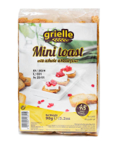 Міні-тости/грінки цільнозернові Gielle Mini Toast, 90 г (5601560113114) - фото