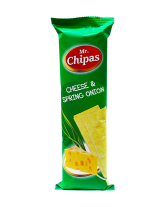 Чіпси зі смаком сиру та зеленої цибулі Mr. Chipas Cheese & Spring Onion, 75 г (4820235280215) - фото