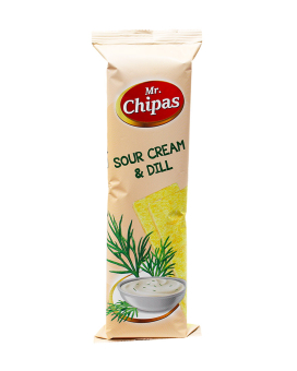 Чипсы со вкусом сметаны и укропа Mr. Chipas Sour Cream & Dill, 75 г (4820235280239) - фото