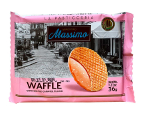 Вафлі з солоною карамеллю Maestro Massimo Salted Caramel Waffle, 36 г (8050705432370) - фото