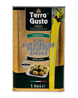 Оливковое масло первого отжима Terra Gusto Organico Olio Extra Vergine Prodotto di Oliva, 1л (8003442855735) - фото