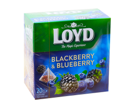 Чай фруктовий Ожина-чорниця LOYD Blackberry & Blueberry, 40 г (20шт*2г) (5900396016171) - фото