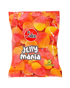 Желейні цукерки JAKE Jelly Mania Персикові Сердечка, 5 шт (8412147571404) - фото