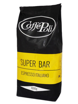 Кофе в зернах Caffe Poli Superbar, 1 кг (90/10) 8019650000102 - фото