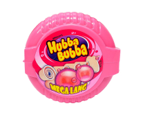 Жевательная резинка Hubba Bubba Mega Lang Fancy Fruit Изысканные фрукты, 56 г (розовый бокс) 4009900379564 - фото