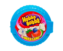 Жувальна гумка Hubba Bubba Mega Lang Triple Mix Полуниця-чорниця-кавун, 56 г (блакитний бокс) (4009900406918) - фото