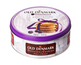 Печенье с черникой и кокосом Old Denmark Blueberry & Coconut, 150 г (5776879013360) - фото