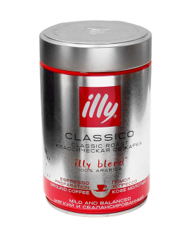 Кофе молотый Illy Classico 100% арабика, 250 г (ж/б) 8003753900438 - фото