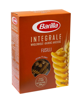 Макароны цельнозерновые BARILLA Integrale Fusilli Спиральки/Фузилли, 500 г - фото