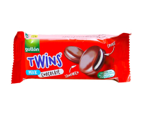 Печиво сендвіч шоколадне у молочному шоколаді GULLON Twins Milk Chocolate, 42 г (8410376028423) - фото