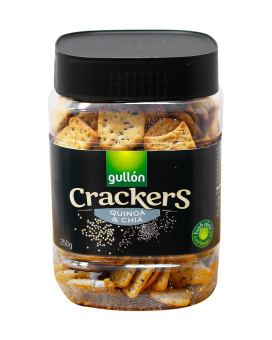 Крекер с киноа и чиа GULLON Crackers Quinoa & Chia, 250 г (8410376051940) - фото