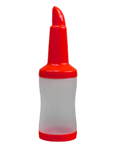 Пляшка з гейзером + кришка, 1 л червона (диспенсер, дозатор) - фото