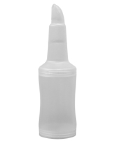 Пляшка з гейзером + кришка, 1 л, прозора (диспенсер, дозатор) - фото