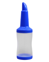 Пляшка з гейзером + кришка, 1 л, синій (диспенсер, дозатор) - фото