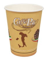 Стакан паперовий Caffe Poli "Серце" вендінг 175 мл, 50 шт - фото