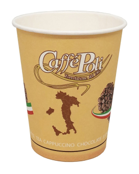 Стакан бумажный Caffe Poli "Сердце" вендинг 175 мл, 50 шт - фото
