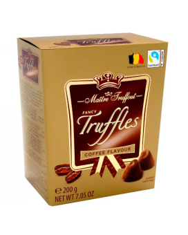 Цукерки шоколадні трюфель зі смаком кави Maitre Truffout Fancy Truffles Coffee Flavour, 200 г (9002859038761) - фото