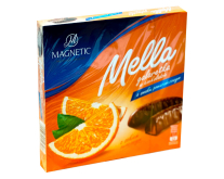 Цукерки желейні зі смаком апельсина в шоколаді Magnetic Mella, 190 г (5900352012308) - фото
