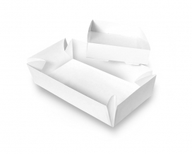 Коробка для суши бумажная белая 200х100х50 мм, 1 шт - фото