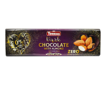 Шоколад чорний без цукру, без глютену TORRAS Zero з мигдалем 52%, 300 г (8410342007223) - фото