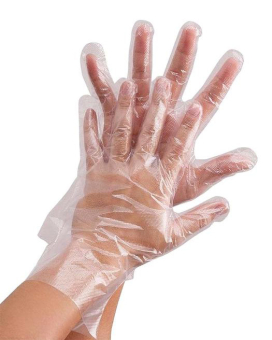 Полиэтиленовые одноразовые перчатки, 100 шт - фото