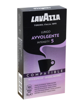 Кава в капсулах LAVAZZA LUNGO Avvolgente Nespresso, 10 шт (8000070081161) - фото