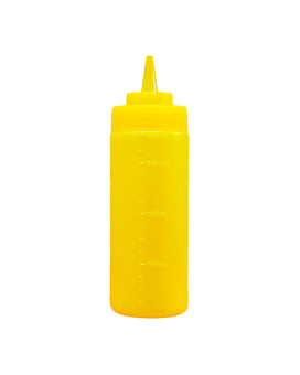Бутылка для соуса желтая, 360 мл (соусник, диспенсер, дозатор) - фото
