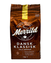 Кава в зернах Merrild Dansk Klassisk, 1 кг (100% арабіка) (8000070031852) - фото