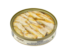 Шпроти балтійські в оливковій олії BayMar Gourmet Sardinas del mar Baltico en Aceite de Oliva, 120 г (8425930142293) - фото