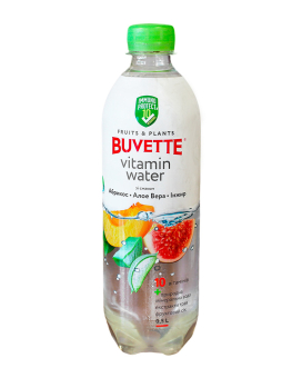 Напиток сокосодержащий Buvette Vitamin Water со вкусом абрикоса, алоэ вера и инжира, 1,5 л - фото
