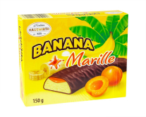 Бананове суфле з абрикосом у шоколаді Hauswirth Banana Plus Marille, 150 г (9001395714016) - фото