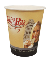 Стакан паперовий Caffe Poli "Хлопчик/дівчинка" вендінг 175 мл, 50 шт - фото