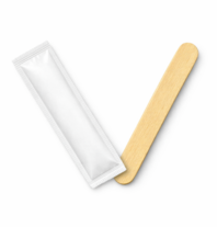 Паличка для морозива дерев’яна 9,5 см в індивідуальній упаковці - фото