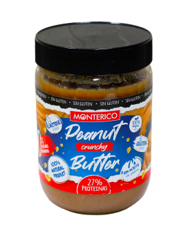 Арахісове масло хрумке без цукру Веган Monterico Peanut Butter Crunchy 0% Azucares, 500 г (9731520204791) - фото