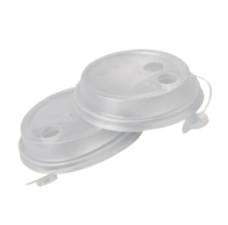 Кришка з напувалкою PP 90 мм прозора матова LFCJ (50 шт) - фото