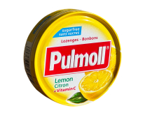 Льодяники без цукру зі смаком лимону та лемонграсу Pulmoll Lemon Citron + Vitamin C, 45 г (4002590703985) - фото
