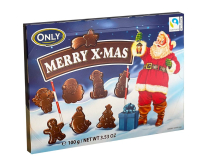 Шоколад молочний фігурний різдвяний Merry X-Mas Only, 100 г (9002859071911) - фото